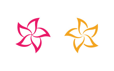 Kwiat lotosu Logo Salonu Urody Kosmetyczna pielęgnacja skóry ikona wektorowa projekt v.91
