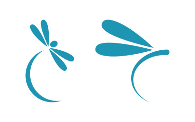 Libellen-Symbol-Logo-Illustrationsdesign-Vorlage v.1