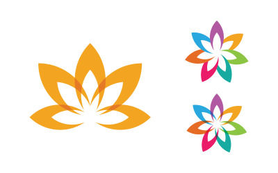Lotus çiçeği Logo Güzellik Salonu Kozmetik cilt bakımı vektör simgesi tasarımı v.85