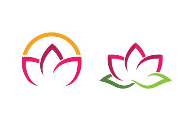 Lotusblume Logo Schönheitssalon Kosmetische Hautpflege Vektorsymbol Design v.89