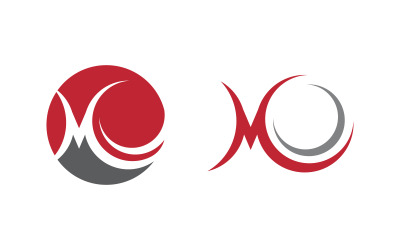 M Harfi Logo iş simgesi tasarım çizim şablonu v.60