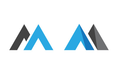 Modello di illustrazione del logo della lettera M per l&amp;#39;icona aziendale v.58