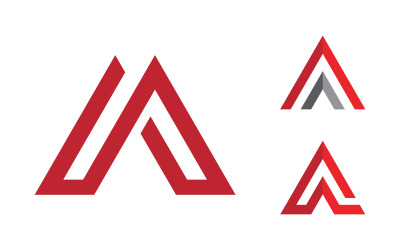 Modello di progettazione del concetto aziendale del logo della lettera A v.102