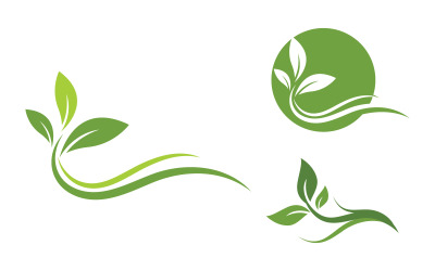 Naturblattökologie veganes Konzept Logo-Illustration v.108