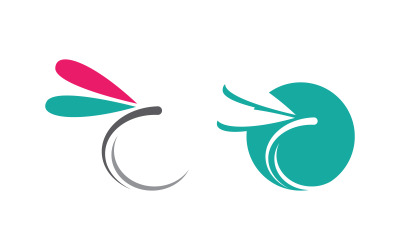 Projekt logo ikony ważki Szablon v.3