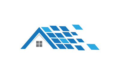 Solar-Grünenergie-Strom Vektor-Symbol-Design-Illustration v.4