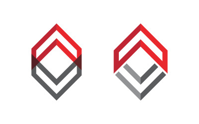 Szablon projektu koncepcji biznesowej logo litery A v.93