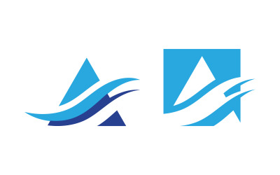 Szablon projektu koncepcji biznesowej logo litery A v.98