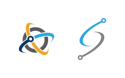 Technology Circuit Modern icon Logo design Template v.19