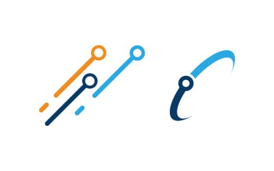 Technology Circuit Modern icon Logo design Template v.20