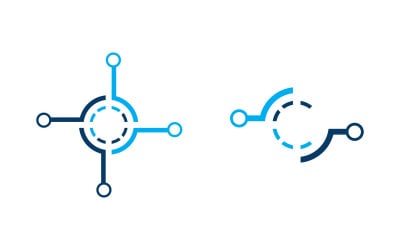Technology Circuit Modern icon Logo design Template v.22