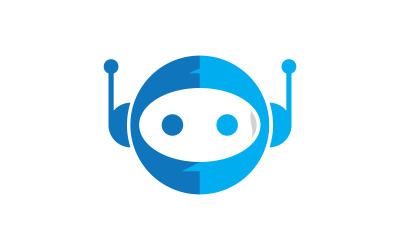 Uroczy szablon projektu logo ikony robota v.1