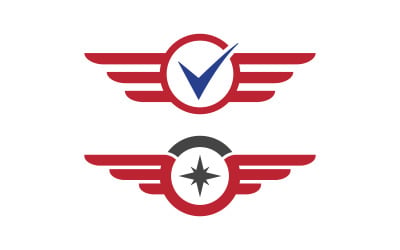 Aigle faucon aile icône illustration logo design v.13