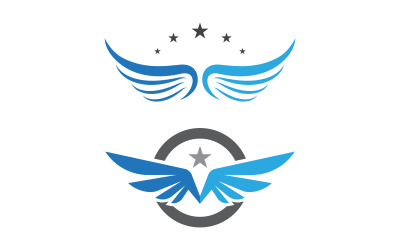 Aquila, falco, ala, icona, illustrazione, logo, design, v.10