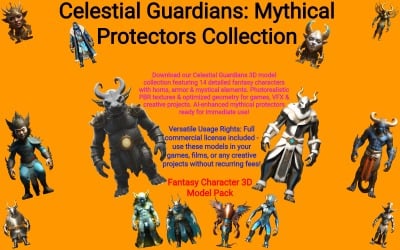 Celestial Guardians: Mythical Protectors Collection Free 3D Model