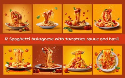 Domates soslu ve fesleğenli spagetti bolonez