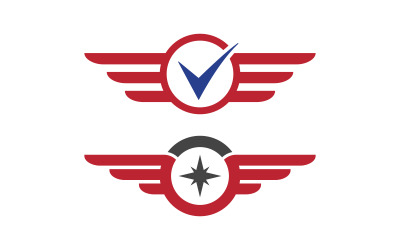 Eagle hawk wing icon illustratio logo design v.13