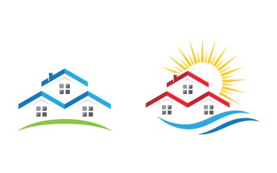 Home industrial Property concept icon logo illustration vv.189
