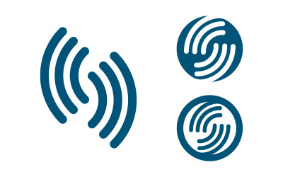 Illustrazione del logo dell&amp;#39;icona del concetto di connessione Internet Wi-Fi v.2