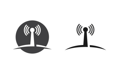 Illustrazione del logo dell&amp;#39;icona del concetto di connessione Internet Wi-Fi v.3
