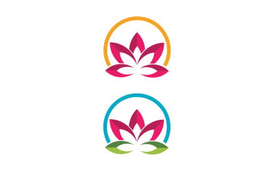 Lotus flower Logo Beauty Salon Cosmetic skincare vector icon design v.86