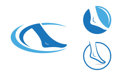 Modello di logo per la cura dei piedi, illustrazione dell&amp;#39;icona, design v.4