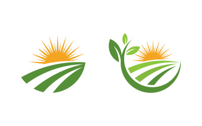 Nature leaf ecology vegan concept Logo illustration v.112