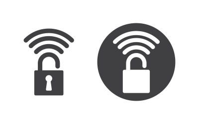 Wifi internet Connection concept icon logo illustration design v.5