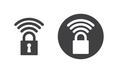 Wifi internet Connection concept icon logo illustration design v.6