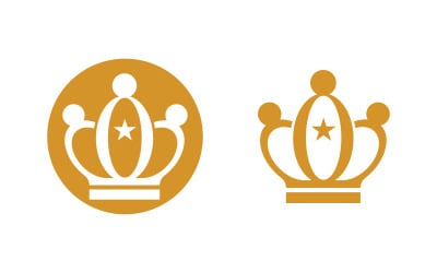 Beauty Crown of king Logo Template vector icon v.8