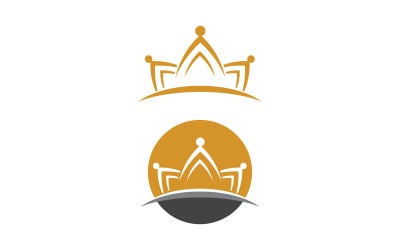 Beauty Crown of king Logo Template vector icon v.9
