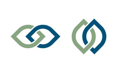 Chain Linked Logo Business corporate illustration v.22