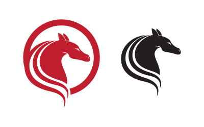 Head Horse starkes Logo-Symbol-Design-Vorlage v.2