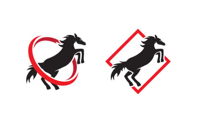 Head Horse starkes Logo-Symbol-Design-Vorlage v.4