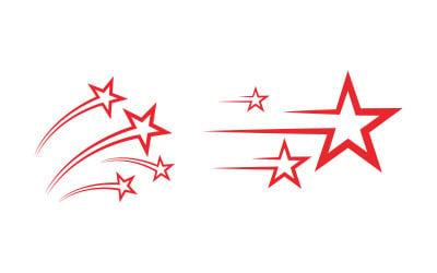 Illustrazione del logo del concetto di velocità del logo a stella design v.7