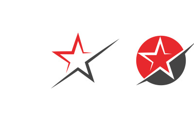 Illustrazione del logo del concetto di velocità del logo a stella design v.8