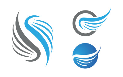 Kartal şahin kanadı ikon illüstrasyonu logo tasarımı v.9