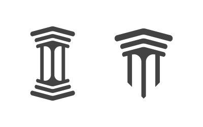 Kolom rechtvaardigheid wet pictogram vectorillustratie ontwerp v.13