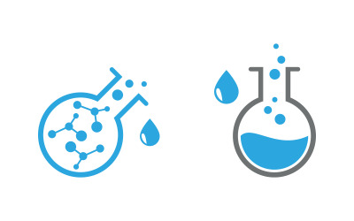 Logo-Vorlage für Gesundheits- und Medizinlabore, Vektorgrafik-Design v.3