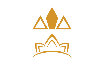 Modèle de logo de couronne de beauté du roi, icône vectorielle v.7