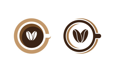 Modelli di logo per caffetteria Illustrazione vettoriale v.12
