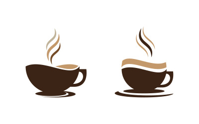 Modelli di logo per caffetteria Illustrazione vettoriale v.15