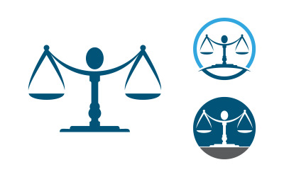 Plantilla de diseño de ilustración vectorial del logotipo del icono de la ley de justicia v.6