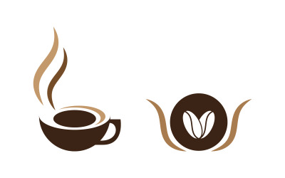 Plantillas de logotipos de cafeterías, ilustración de diseño vectorial v.16