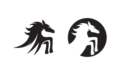 Projekt ikony logo Head Horse strong Szablon v.3