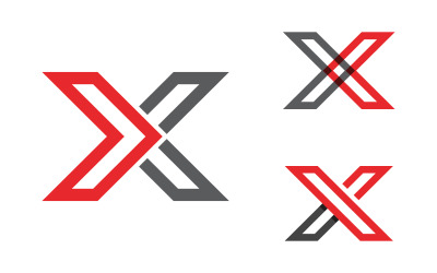Projekt logotypu X Letter Branding ikona ilustracja v.12