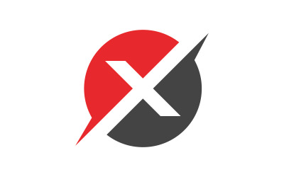 Projekt logotypu X Letter Branding ikona ilustracja v.13