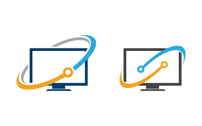Service TV Vector icon logo design illustration Template v.1