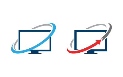 Service TV Vector icon logo design illustration Template v.3