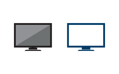 Service TV Vector icon logo design illustration Template v.4